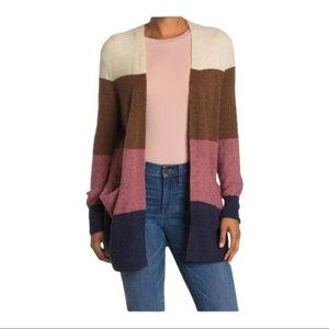 Madewell Kent Striped Colorblock Cardigan Sweater in Coziest Yarn Size XXL